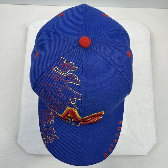 Arizona Themed Blue Hat Red Embroidered Adjustable Strap Baseball Cap NEW - Picture 6 of 9